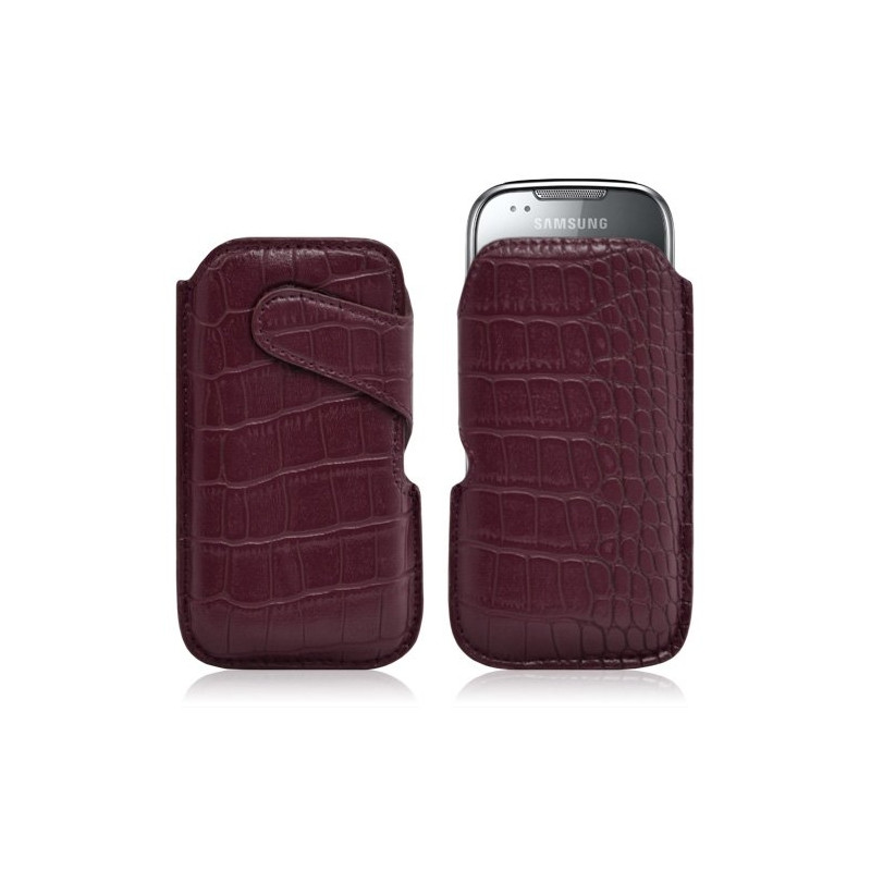 Housse coque étui pochette style croco pour Samsung Galaxy Naos i5801