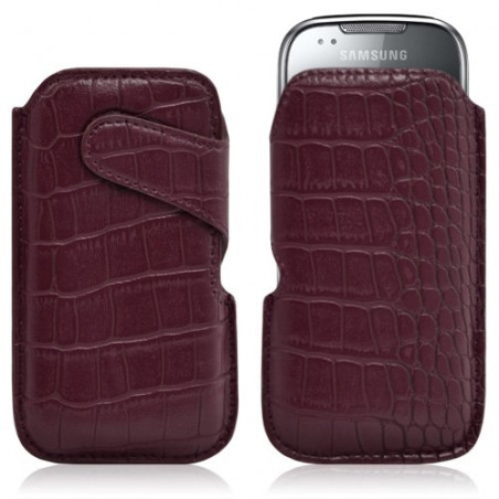 Housse coque étui pochette style croco pour Samsung Galaxy Naos i5801