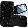 Housse coque etui pour Samsung Galaxy Note Style Diamant Couleur Noir