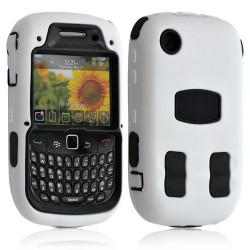 Housse étui coque pour Blackberry Curve 8520 couleur blanc + Film de protection