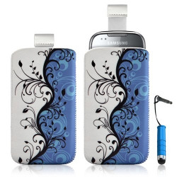 Housse coque étui pochette pour Samsung Galaxy Naos i5801 avec motif + Stylet mini