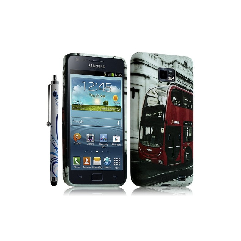 Housse Coque pour Samsung Galaxy S2 Motif KJ01 + Stylet