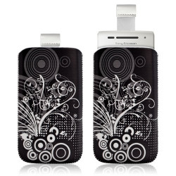 Housse coque étui pochette pour Sony Ericsson Xperia X8 avec motif