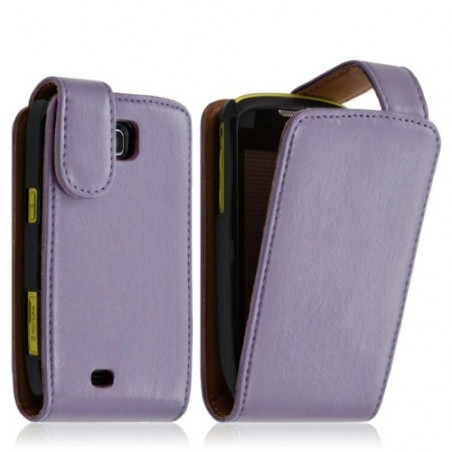 Housse coque étui pour Samsung galaxy mini s5570 couleur violet clair + film protecteur