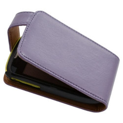 Housse coque étui pour Samsung galaxy mini s5570 couleur violet clair + film protecteur