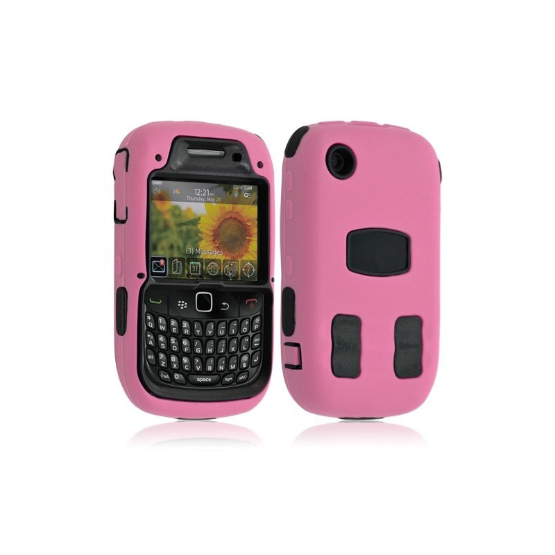 Housse étui coque pour Blackberry Curve 8520 couleur rose + Film de protection