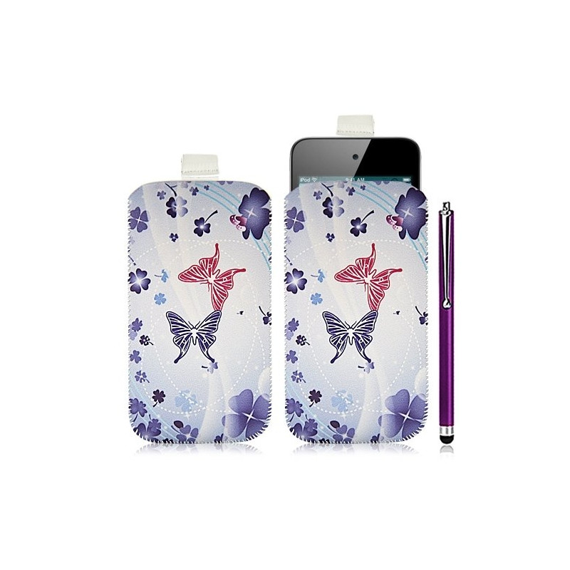 Housse coque étui pochette pour Apple Ipod Touch 4G avec motif HF06 + Stylet luxe