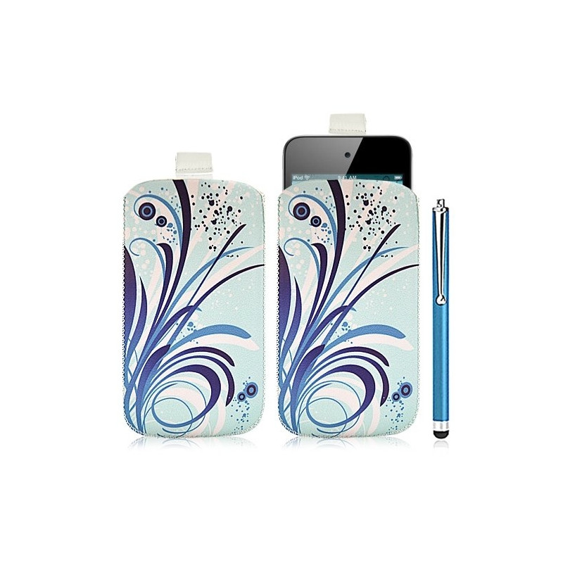 Housse coque étui pochette pour Apple Ipod Touch 4G avec motif HF08 + Stylet luxe