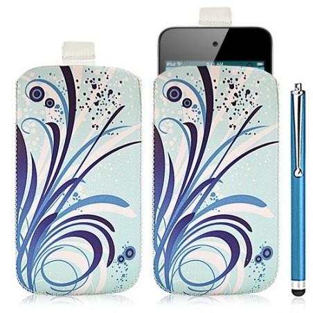 Housse coque étui pochette pour Apple Ipod Touch 4G avec motif HF08 + Stylet luxe