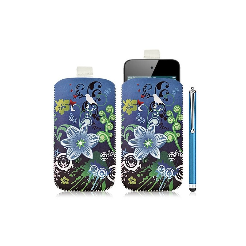 Housse coque étui pochette pour Apple Ipod Touch 4G avec motif HF09 + Stylet luxe