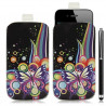 Housse coque étui pochette pour Apple Iphone 4/4S avec motif HF05 + Stylet luxe