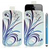 Housse coque étui pochette pour Apple Iphone 4/4S avec motif HF08 + Stylet luxe