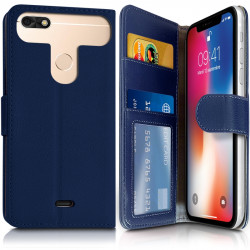 Etui Portefeuille Bleu (Ref.2-C) pour Smartphone Altice S60
