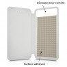 Coque Housse Etui avec Rabat Latéral Fonction Support pour Wiko Cink Slim couleur Blanc