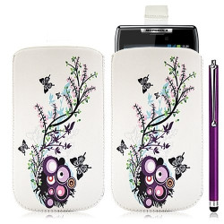 Housse coque étui pochette pour Motorola Razr XT910 avec motif HF01 + Stylet luxe