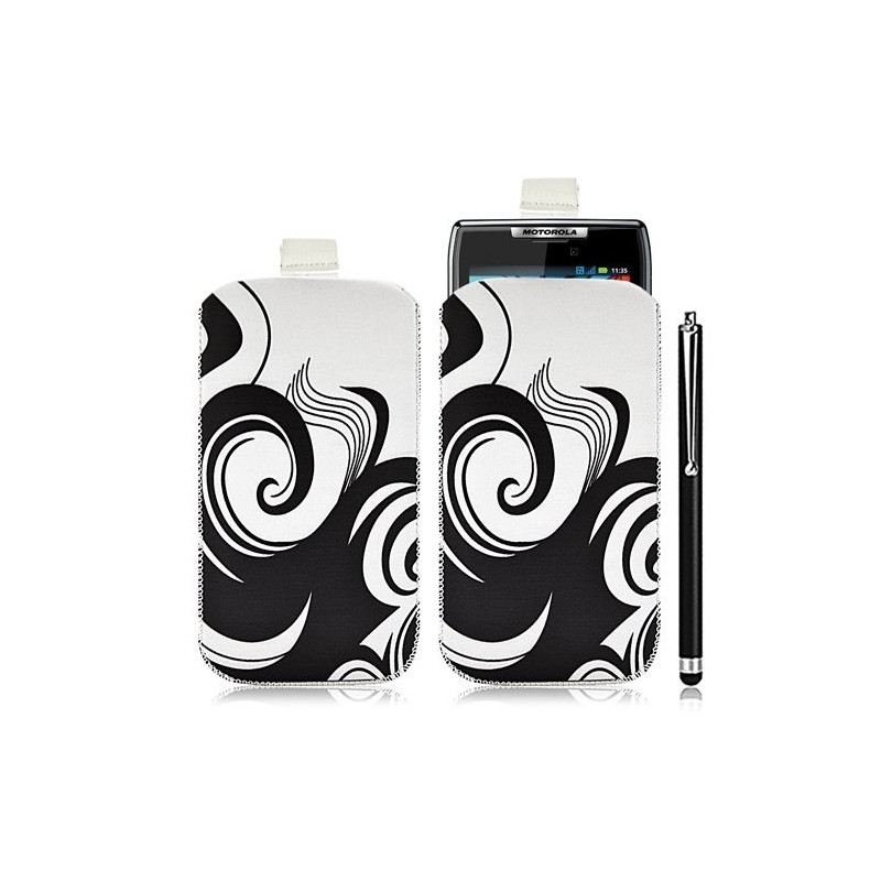 Housse coque étui pochette pour Motorola Razr XT910 avec motif HF04 + Stylet luxe