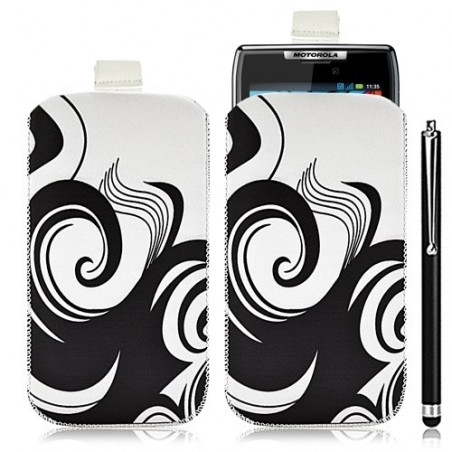 Housse coque étui pochette pour Motorola Razr XT910 avec motif HF04 + Stylet luxe