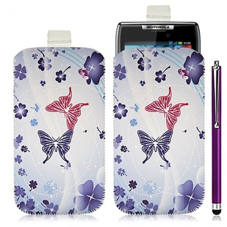 Housse coque étui pochette pour Motorola Razr XT910 avec motif HF06 + Stylet luxe