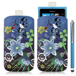 Housse coque étui pochette pour Nokia Lumia 800 avec motif HF09+ stylet luxe