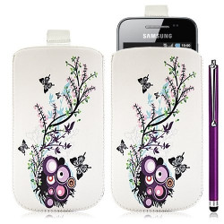 Housse coque étui pochette pour Samsung Galaxy Ace S5830 avec motif HF01 + stylet luxe