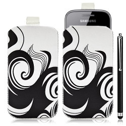 Housse coque étui pochette pour Samsung Galaxy Gio S5660 avec motif HF04+ stylet luxe