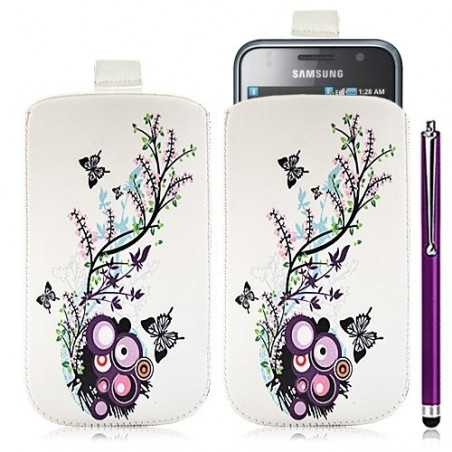 Housse coque étui pochette pour Samsung Galaxy S i9000 avec motif HF01 + stylet luxe