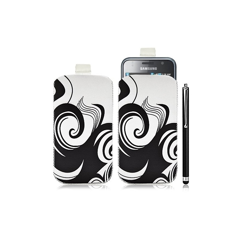 Housse coque étui pochette pour Samsung Galaxy S i9000 avec motif HF04+ stylet luxe