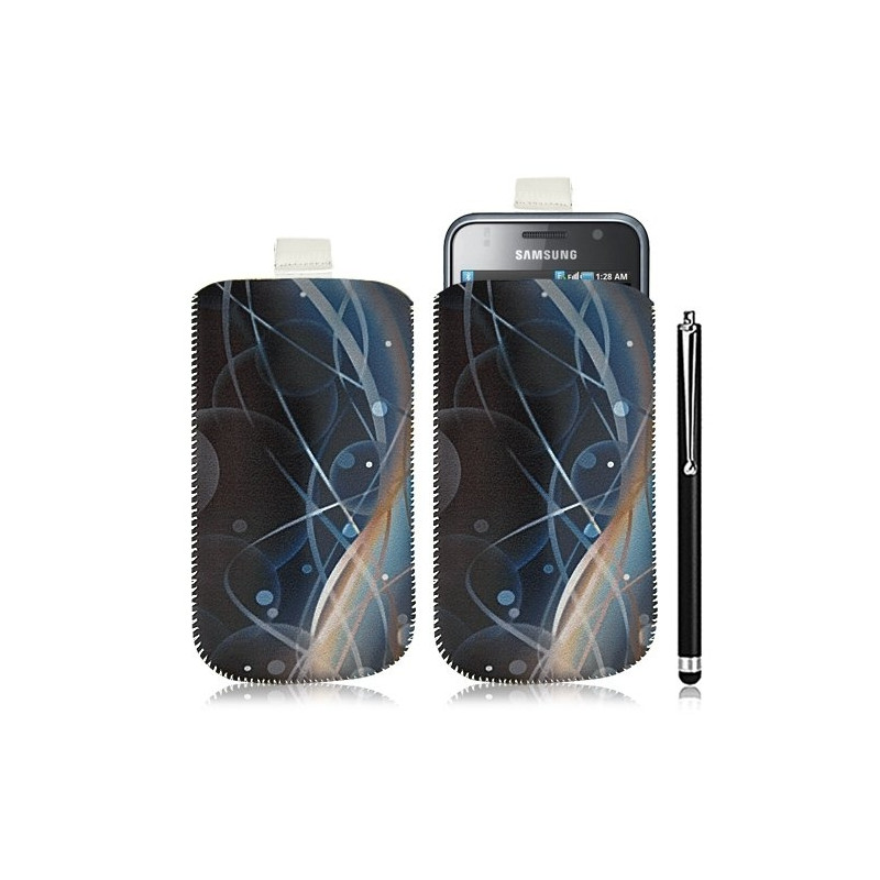 Housse coque étui pochette pour Samsung Galaxy S i9000 avec motif HF10+ stylet luxe