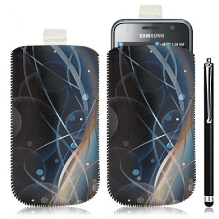 Housse coque étui pochette pour Samsung Galaxy S i9000 avec motif HF10+ stylet luxe