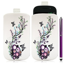 Housse coque étui pochette pour Samsung Google Nexus S i9020 avec motif HF01 + stylet luxe