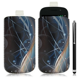 Housse coque étui pochette pour Samsung Google Nexus S i9020 avec motif HF10+ stylet luxe