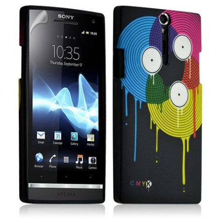 Housse coque étui gel pour Sony Xperia S motif LM08+ Film protecteur