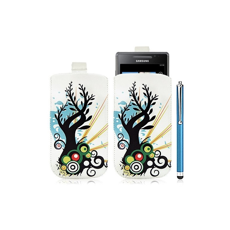 Housse coque étui pochette pour Samsung Omnia 7 i8700 avec motif HF03+ stylet luxe