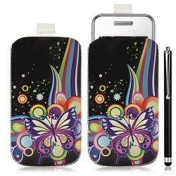 Housse coque étui pochette pour Samsung Player One S5230 avec motif HF05+ stylet luxe