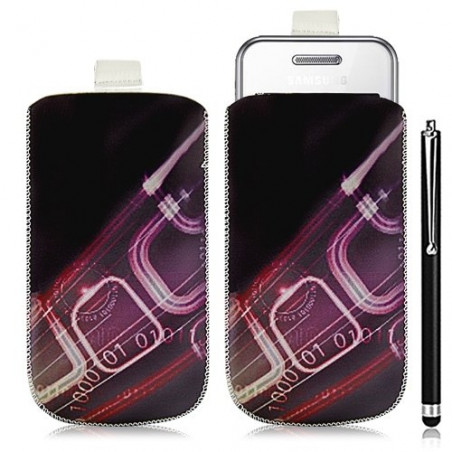 Housse coque étui pochette pour Samsung Player One S5230 avec motif HF07+ stylet luxe