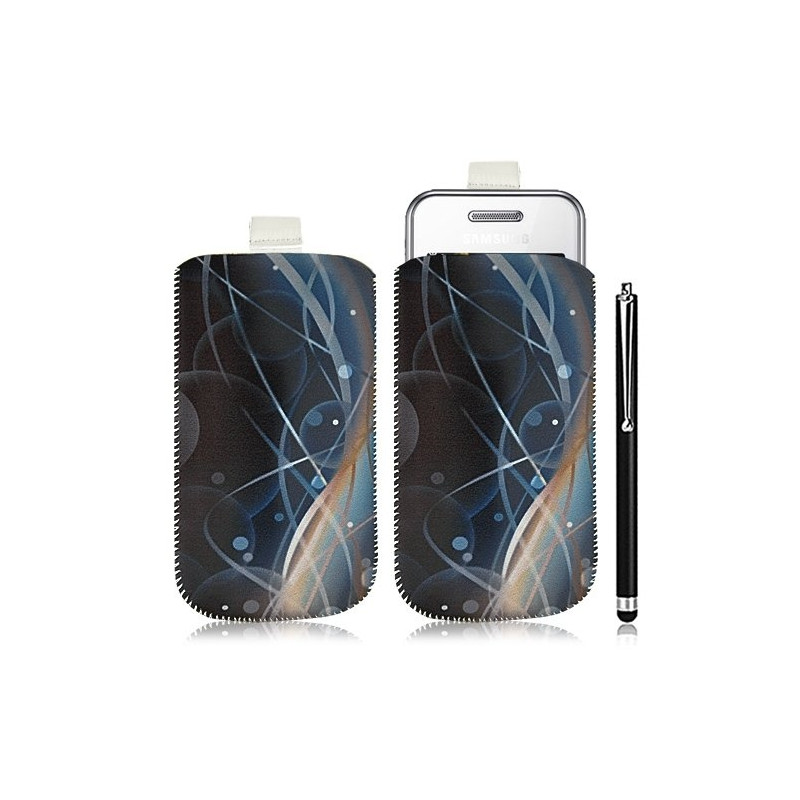 Housse coque étui pochette pour Samsung Player One S5230 avec motif HF10+ stylet luxe