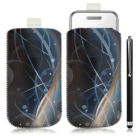 Housse coque étui pochette pour Samsung Player One S5230 avec motif HF10+ stylet luxe