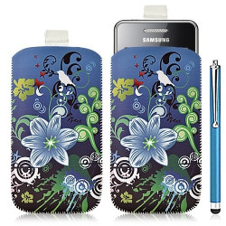 Housse coque étui pochette pour Samsung Star 2 S5260 avec motif HF09+stylet luxe