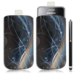 Housse coque étui pochette pour Samsung Star 2 S5260 avec motif HF10+stylet luxe