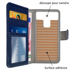 Etui Portefeuille Bleu (Ref.4-C) pour Smartphone Altice SX41