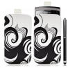 Housse coque étui pochette pour Samsung Wave 2 S8530 avec motif HF04 + stylet luxe