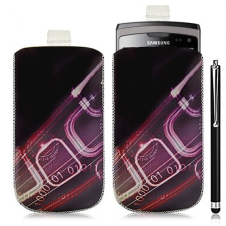 Housse coque étui pochette pour Samsung Wave 2 S8530 avec motif HF07 + stylet luxe