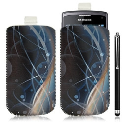 Housse coque étui pochette pour Samsung Wave 3 avec motif HF10 + stylet lux