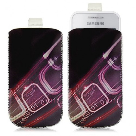 Housse coque étui pochette pour Samsung Wave 575 S5750 avec motif HF07