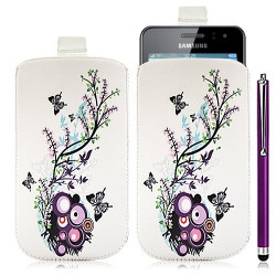 Housse coque étui pochette pour Samsung Wave M S7250 avec motif HF01 + stylet luxe