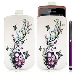 Housse coque étui pochette pour Samsung Galaxy Xcover S5690 avec motif HF01 + stylet luxe