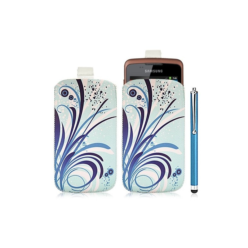 Housse coque étui pochette pour Samsung Galaxy Xcover S5690 avec motif HF08+ stylet luxe