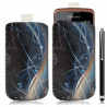 Housse coque étui pochette pour Samsung Galaxy Xcover S5690 avec motif HF10+ stylet luxe