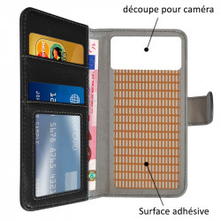 Coque Housse Etui avec Rabat Latéral Fonction Support pour Wiko Cink Slim couleur Blanc