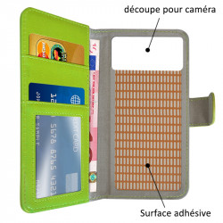 Etui Portefeuille Couleur Bleu (Ref.3-A) pour Smartphone Polaroid Soho 5 4G